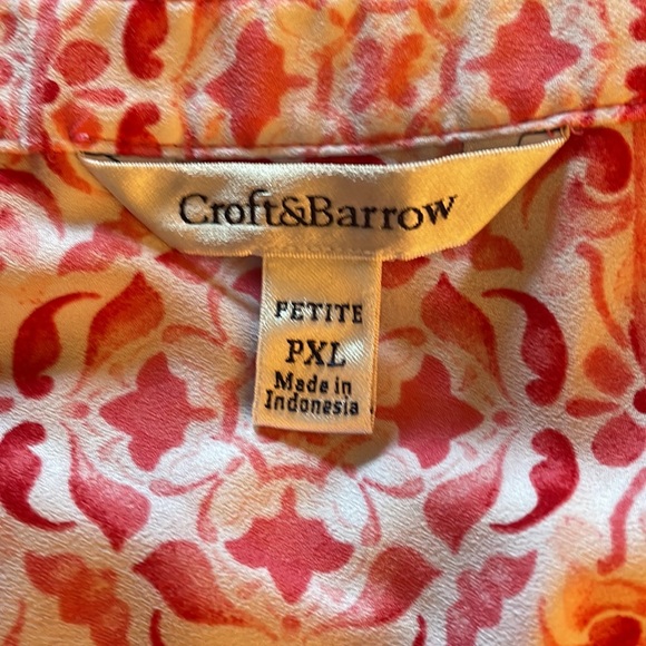 DONATED❌Croft& Barrel, Floral Print Blouse, Sz PXL - Picture 8 of 12